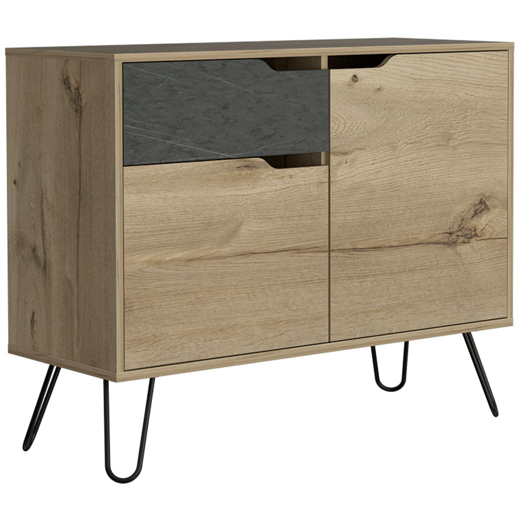 Wooden Sideboard With 2 Doors And 1 Drawer - Manhattan