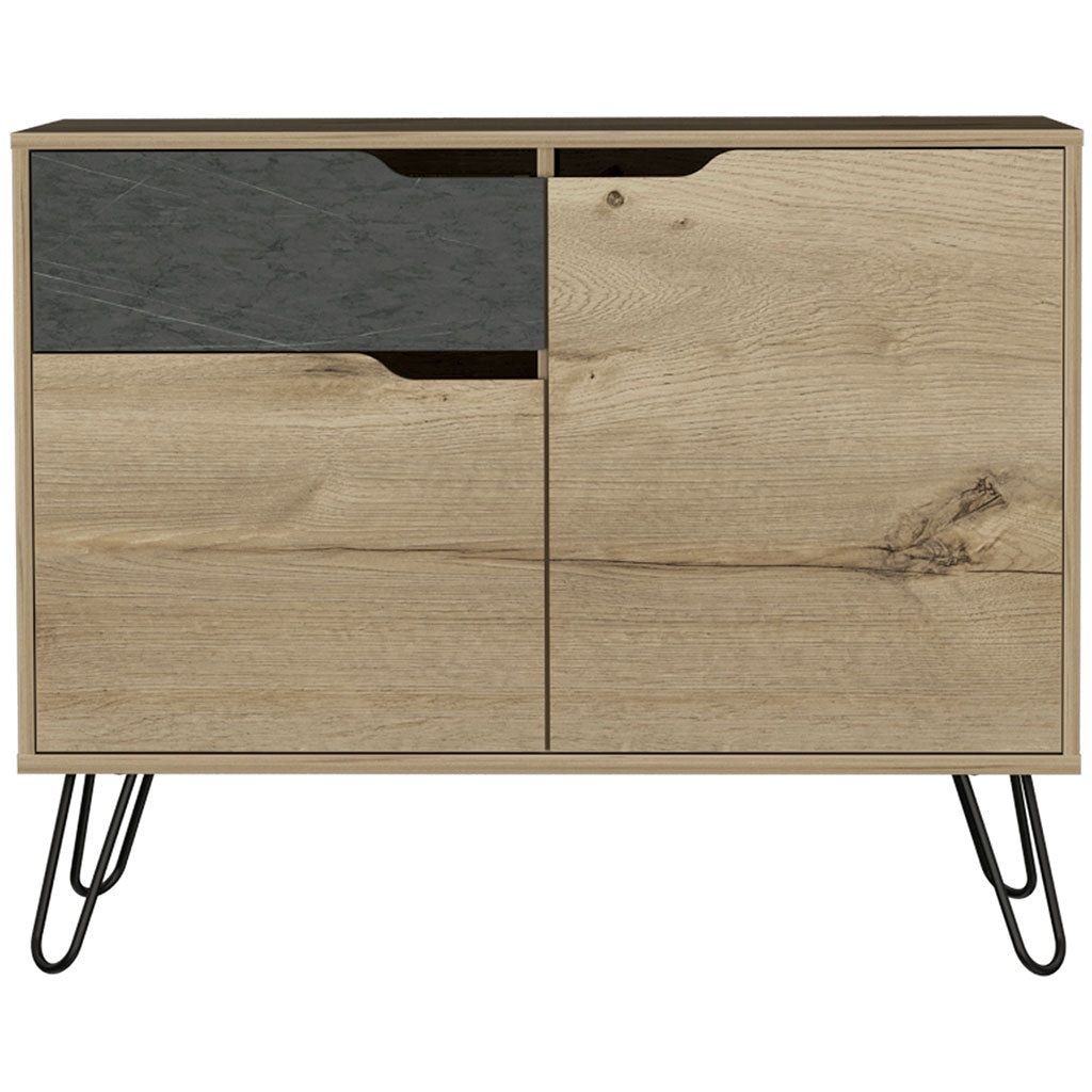 Wooden Sideboard With 2 Doors And 1 Drawer - Manhattan