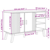 Wooden Sideboard With 2 Doors And 1 Drawer - Olden