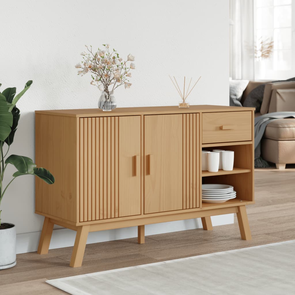 Wooden Sideboard With 2 Doors And 1 Drawer - Olden