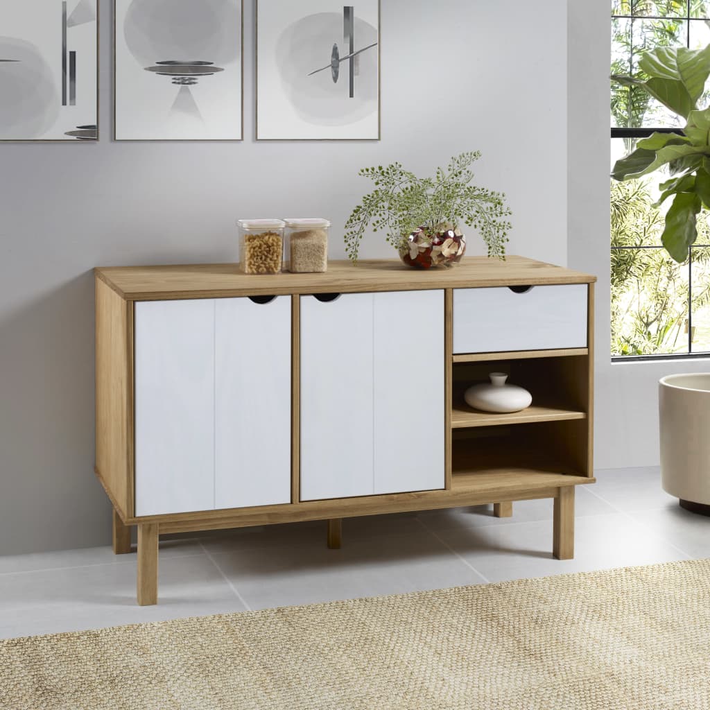 Wooden Sideboard With 2 Doors And 1 Drawer - Otta
