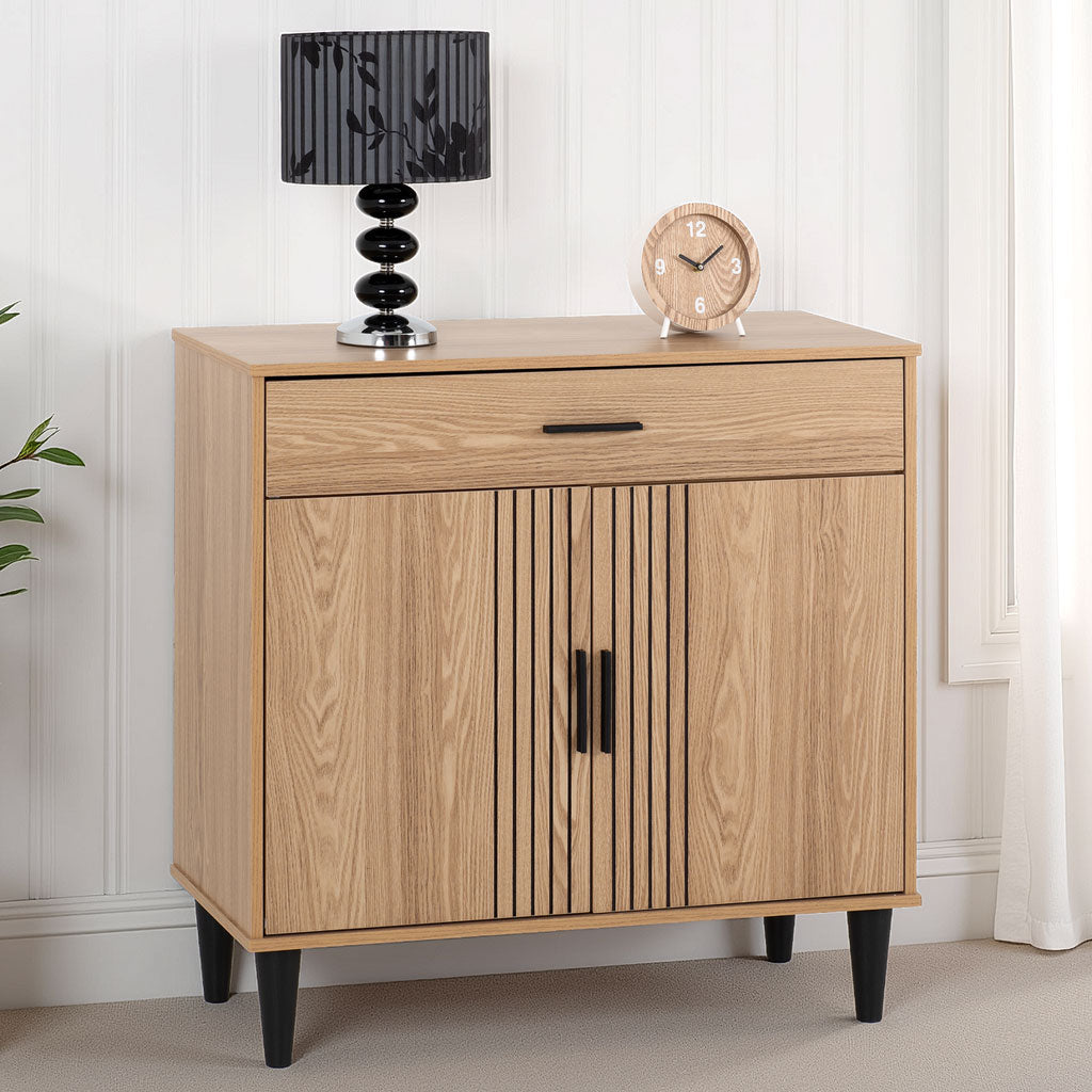 Wooden Sideboard With 2 Doors And 1 Drawer - Tessa