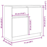 Wooden Sideboard With 2 Doors And 1 Drawer - Vantage Home