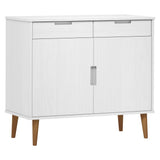 Wooden Sideboard With 2 Doors And 2 Drawers - Molde