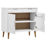 Wooden Sideboard With 2 Doors And 2 Drawers - Molde
