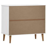 Wooden Sideboard With 2 Doors And 2 Drawers - Molde