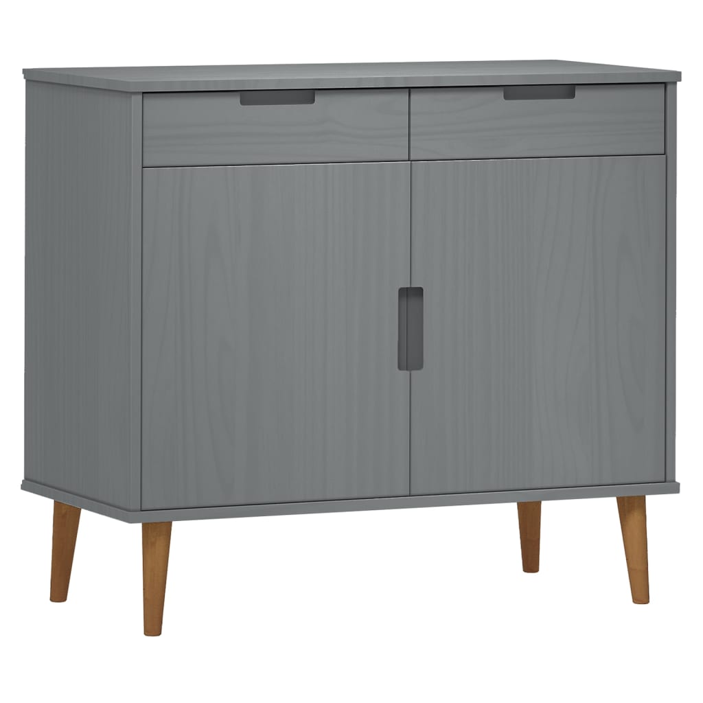 Wooden Sideboard With 2 Doors And 2 Drawers - Molde