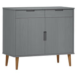 Wooden Sideboard With 2 Doors And 2 Drawers - Molde