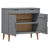 Wooden Sideboard With 2 Doors And 2 Drawers - Molde