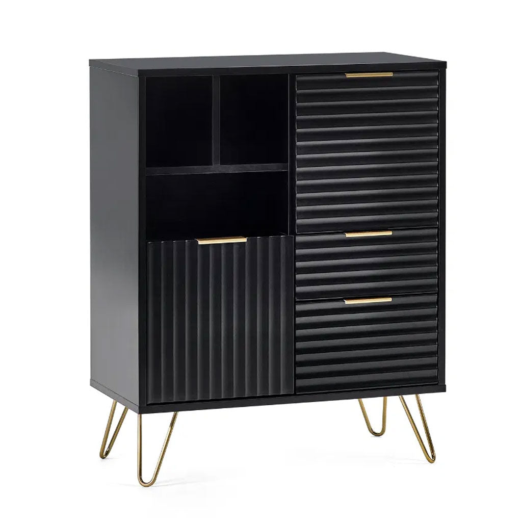 Wooden Sideboard With 2 Doors And 2 Drawers - Murano