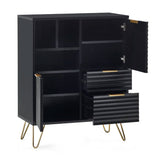 Wooden Sideboard With 2 Doors And 2 Drawers - Murano