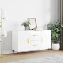 Wooden Sideboard With 2 Doors And 2 Drawers - Vantage Home