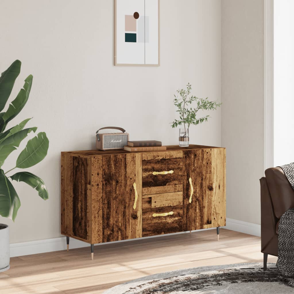 Wooden Sideboard With 2 Doors And 2 Drawers - Vantage Home