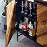 Wooden Sideboard With 2 Doors And 2 Shelves - Alvin