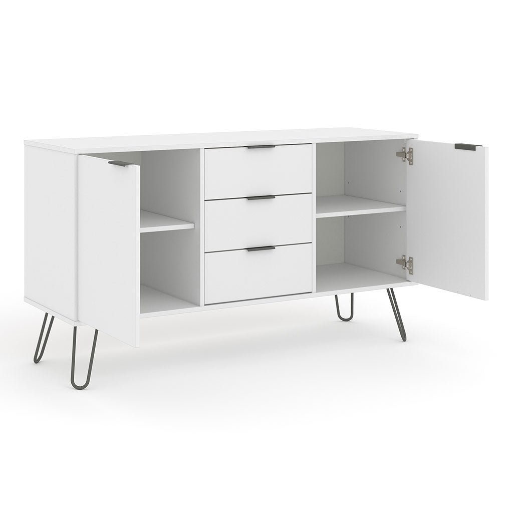 Wooden Sideboard With 2 Doors And 3 Drawers - Augusta