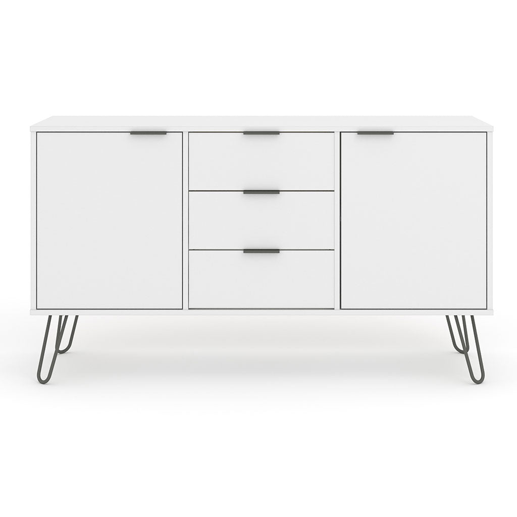 Wooden Sideboard With 2 Doors And 3 Drawers - Augusta