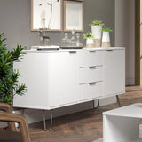 Wooden Sideboard With 2 Doors And 3 Drawers - Augusta