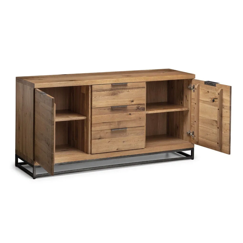 Wooden Sideboard With 2 Doors And 3 Drawers - Brooklyn