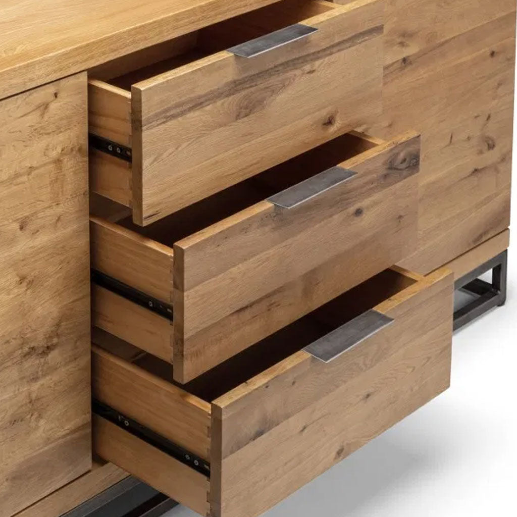 Wooden Sideboard With 2 Doors And 3 Drawers - Brooklyn