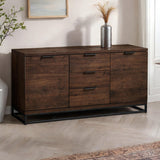 Wooden Sideboard With 2 Doors And 3 Drawers - Brooklyn