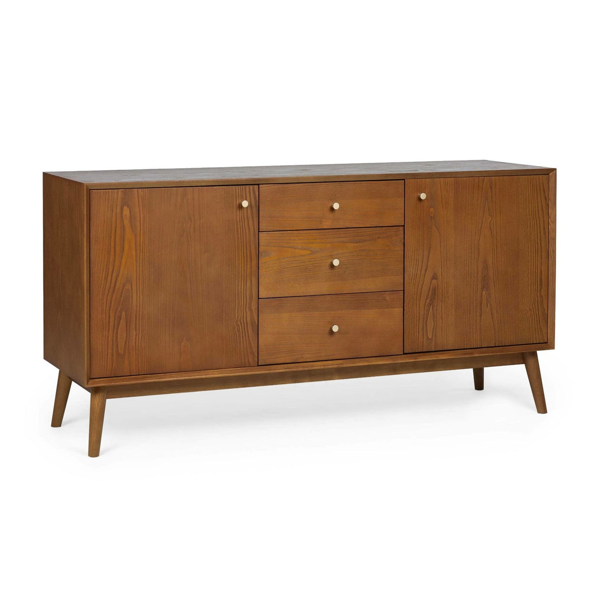 Wooden Sideboard With 2 Doors And 3 Drawers - Lowry