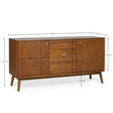Wooden Sideboard With 2 Doors And 3 Drawers - Lowry