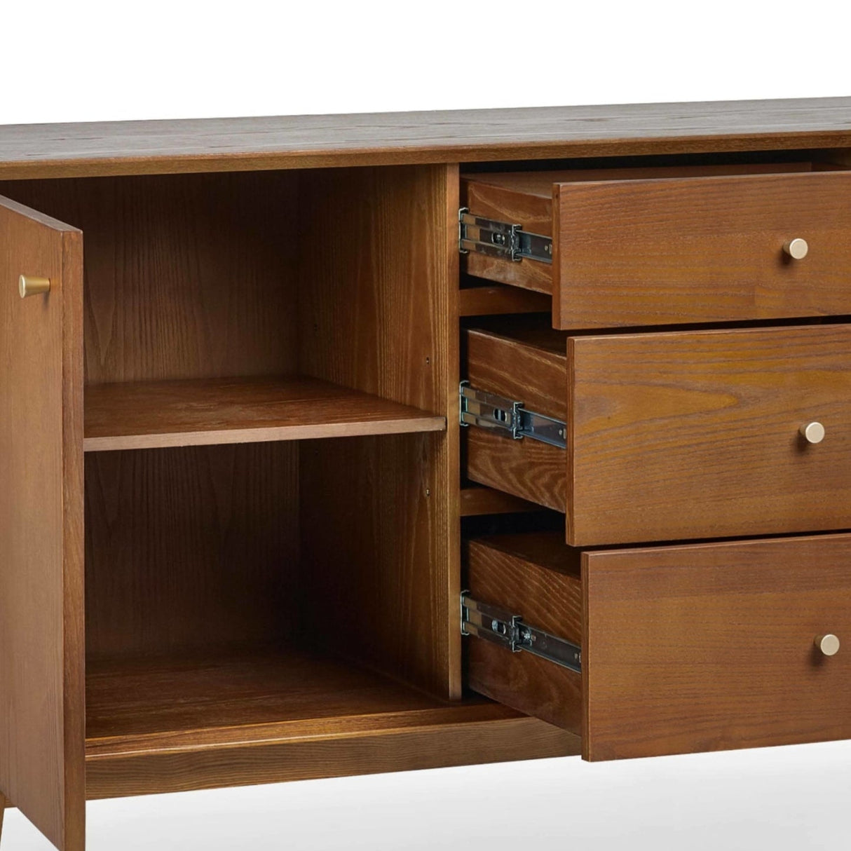Wooden Sideboard With 2 Doors And 3 Drawers - Lowry