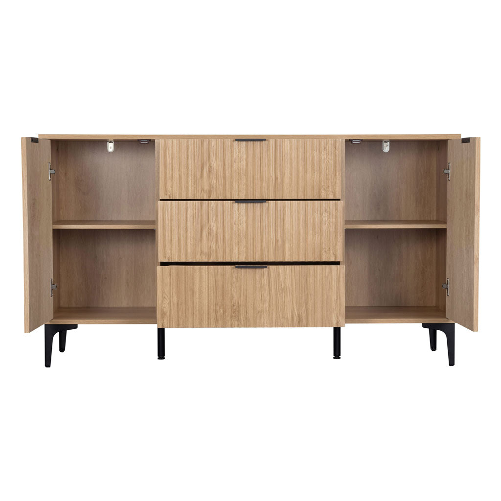 Wooden Sideboard With 2 Doors And 3 Drawers - Miami