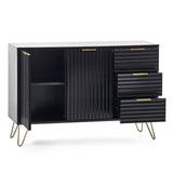 Wooden Sideboard With 2 Doors And 3 Drawers - Murano