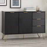 Wooden Sideboard With 2 Doors And 3 Drawers - Murano