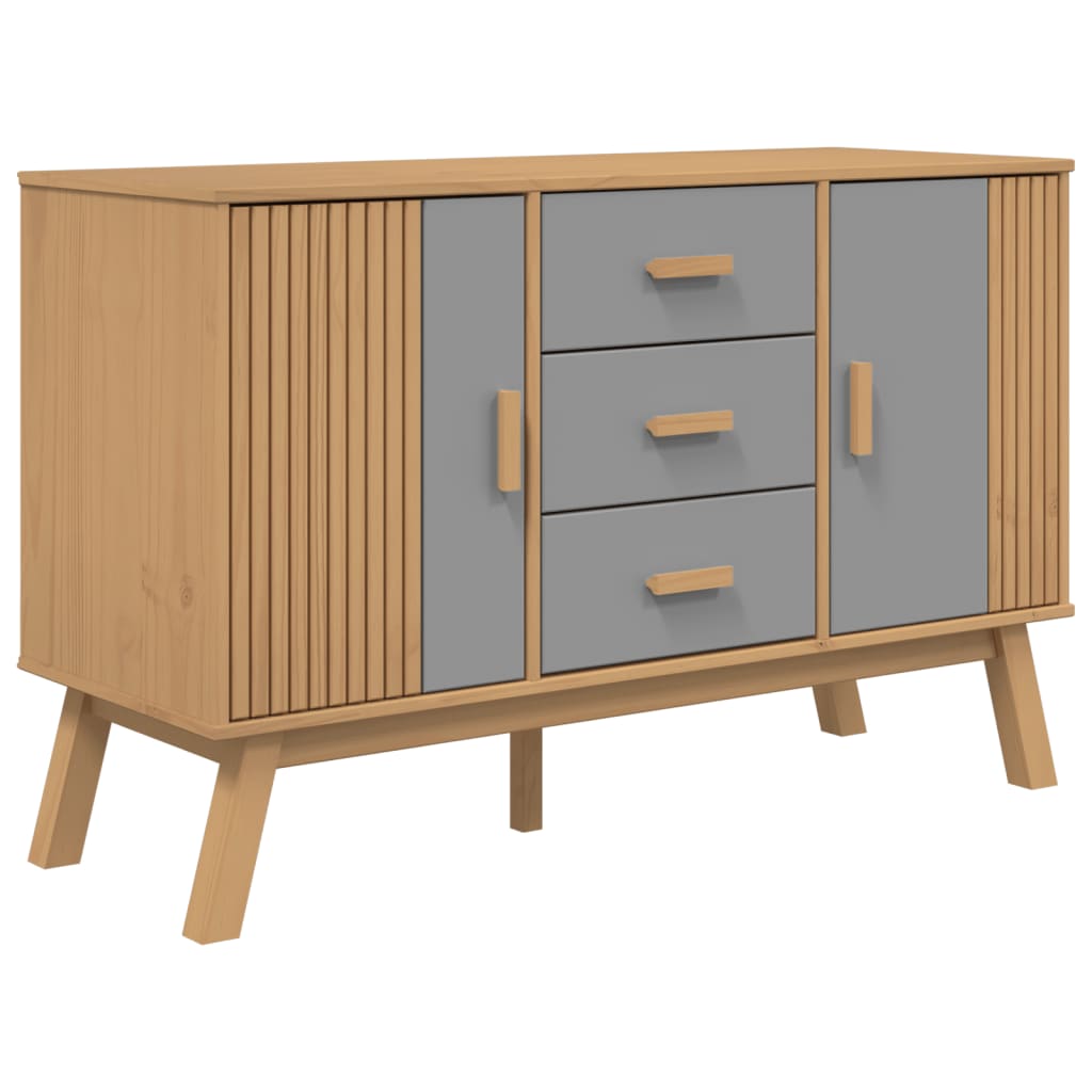 Wooden Sideboard With 2 Doors And 3 Drawers - Olden