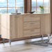 Wooden Sideboard With 2 Doors And 3 Drawers - Salina