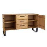 Wooden Sideboard With 2 Doors And 3 Drawers - Texas