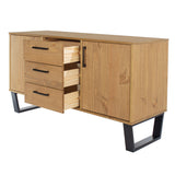 Wooden Sideboard With 2 Doors And 3 Drawers - Texas