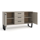 Wooden Sideboard With 2 Doors And 3 Drawers - Texas
