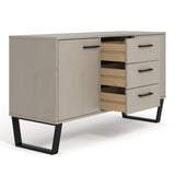 Wooden Sideboard With 2 Doors And 3 Drawers - Texas