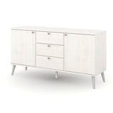 Wooden Sideboard With 2 Doors And 3 Drawers With Plastic Legs - Augusta