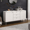Wooden Sideboard With 2 Doors And 3 Drawers With Plastic Legs - Augusta