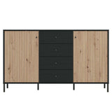 Wooden Sideboard With 2 Doors And 4 Drawers - Clinton