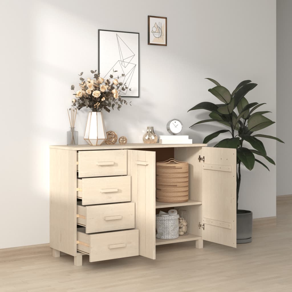 Wooden Sideboard With 2 Doors And 4 Drawers - Hamar