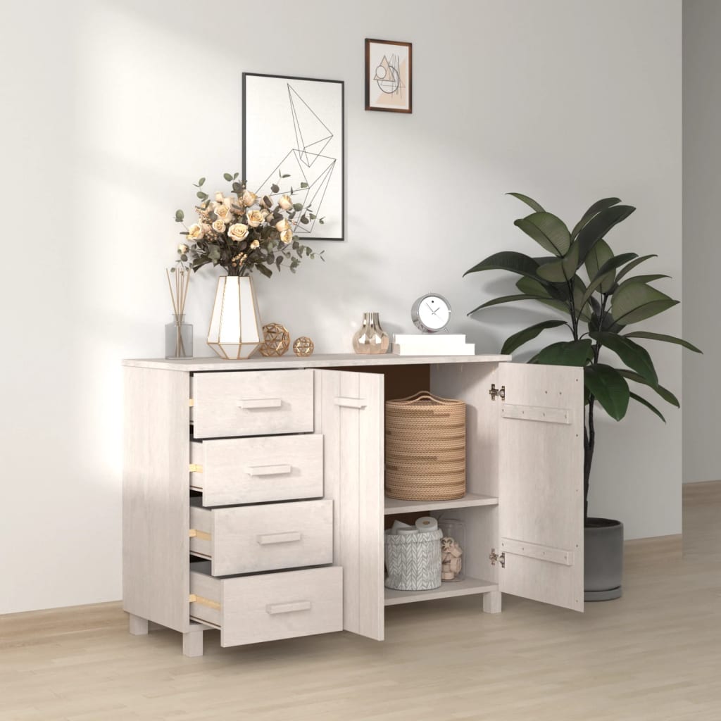 Wooden Sideboard With 2 Doors And 4 Drawers - Hamar