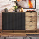 Wooden Sideboard 157cm Wide With 2 Doors And 4 Drawers - Velamina