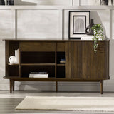Wooden Sideboard With 2 Sliding Doors And 2 Drawers - Arya