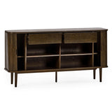 Wooden Sideboard With 2 Sliding Doors And 2 Drawers - Arya