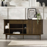 Wooden Sideboard With 2 Sliding Doors And 2 Drawers - Arya