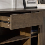 Wooden Sideboard With 2 Sliding Doors And 2 Drawers - Arya
