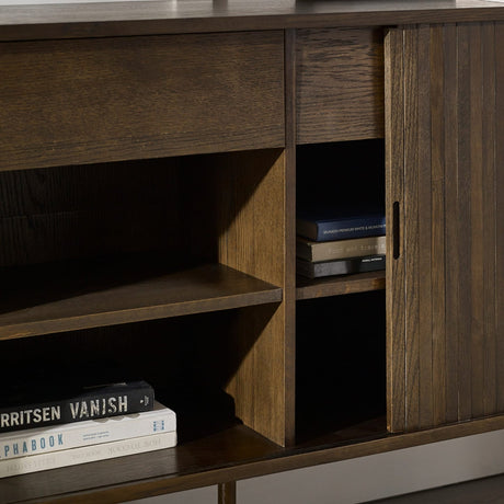 Wooden Sideboard With 2 Sliding Doors And 2 Drawers - Arya
