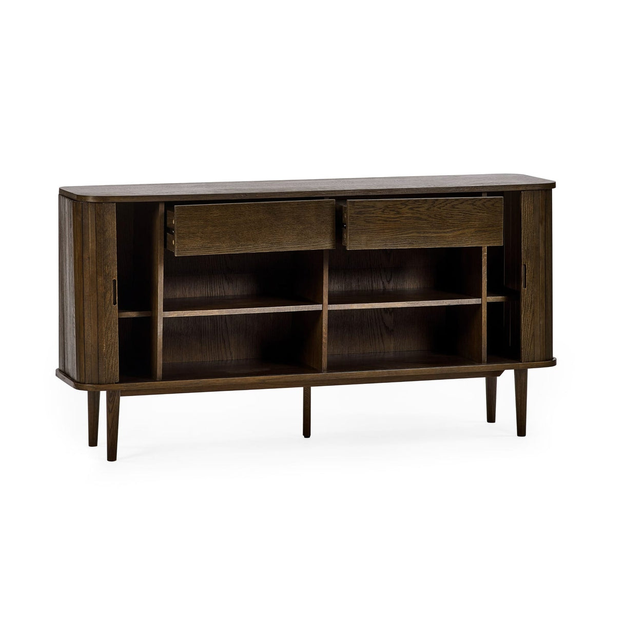 Wooden Sideboard With 2 Sliding Doors And 2 Drawers - Arya