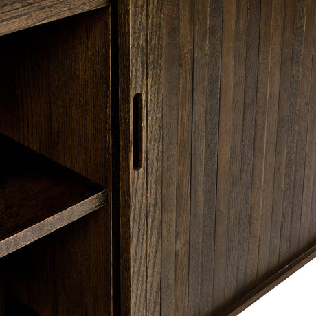 Wooden Sideboard With 2 Sliding Doors And 2 Drawers - Arya