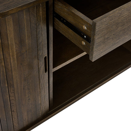 Wooden Sideboard With 2 Sliding Doors And 2 Drawers - Arya